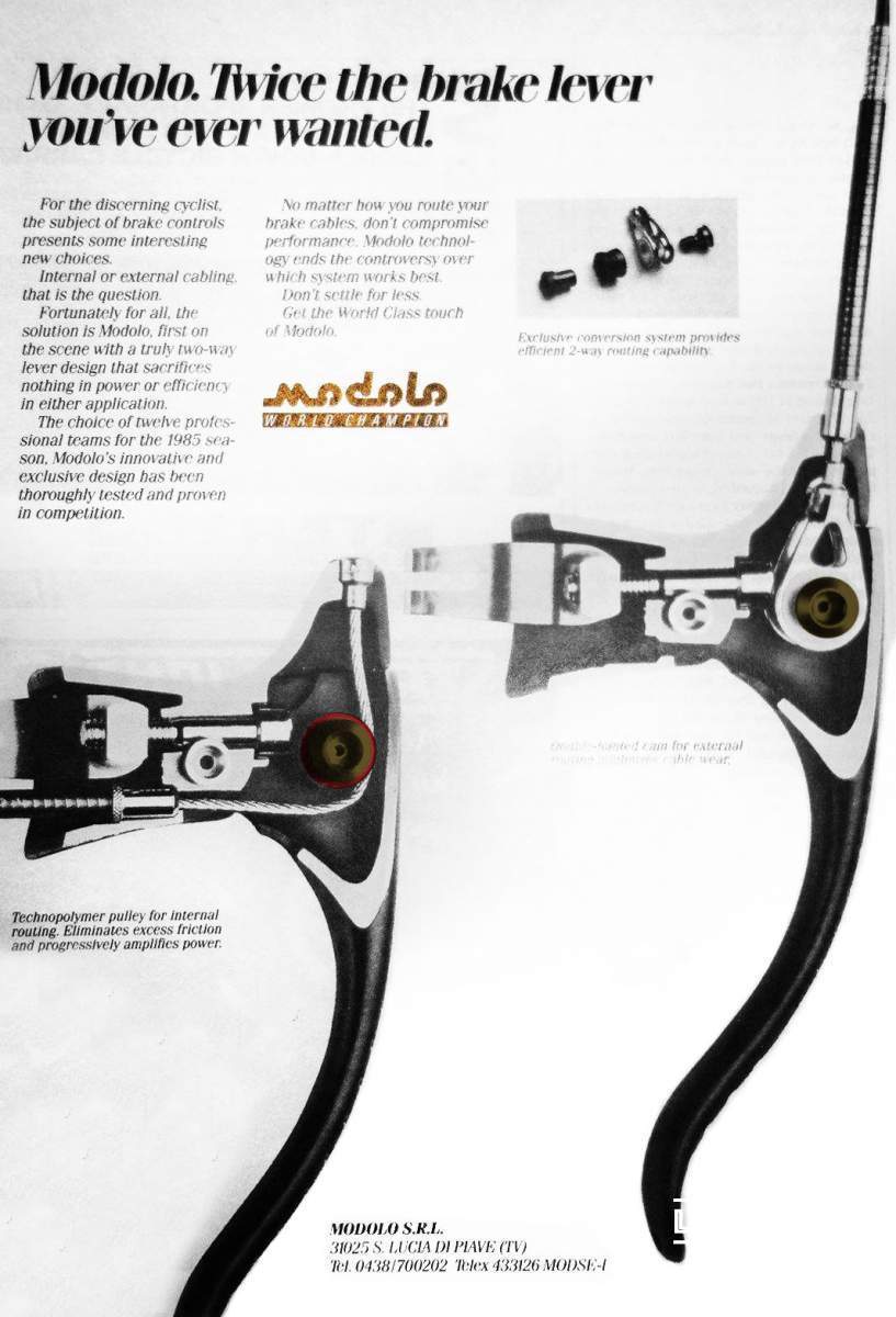 Modolo Master Pro brake lever with aero/ non-aero conversion kit